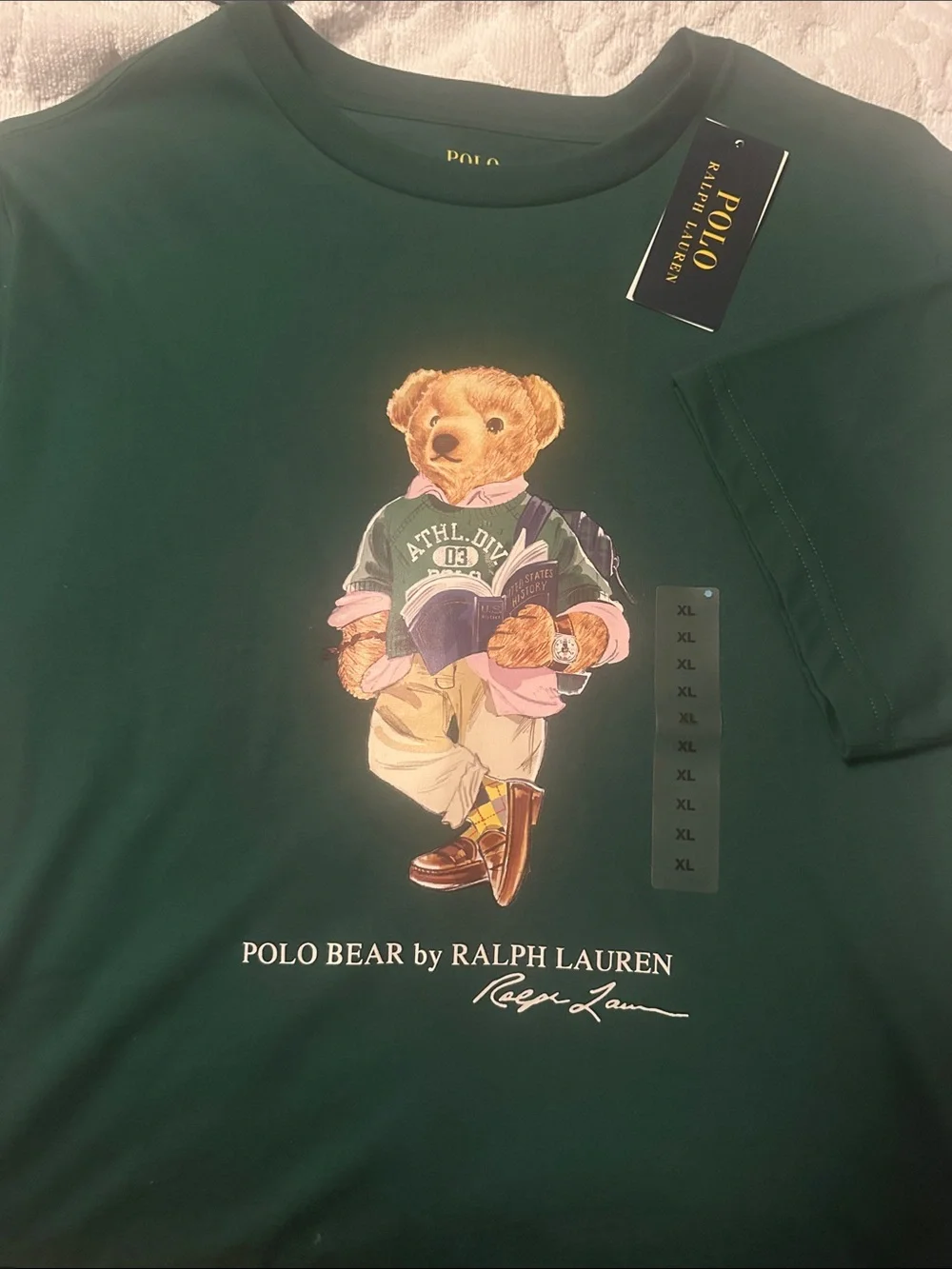 Ralph Lauren Dark Green Polo Bear Graphic Tee